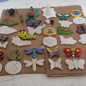 We love these gorgeous clay insect creations made with the help of Helen Hooper one of our creative volunteers